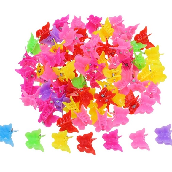 12 piece Y2K Rainbow Butterfly Clips - Picture 2 of 2